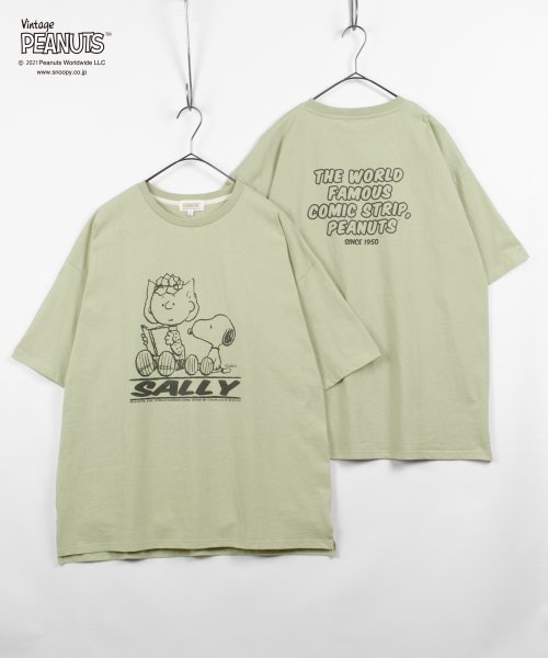 PEANUTS(ピーナッツ)/【PEANUTS/ピーナッツ】スヌーピー ビッグシルエット プリント半袖Tシャツ/img16