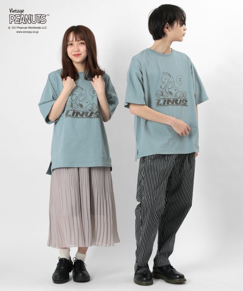 PEANUTS(ピーナッツ)/【PEANUTS/ピーナッツ】スヌーピー ビッグシルエット プリント半袖Tシャツ/img23