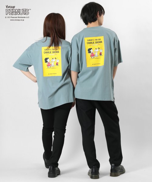 PEANUTS(ピーナッツ)/【PEANUTS/ピーナッツ】スヌーピー ビッグシルエット プリント半袖Tシャツ/img26