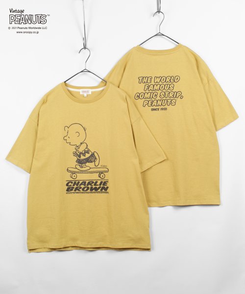 PEANUTS(ピーナッツ)/【PEANUTS/ピーナッツ】スヌーピー ビッグシルエット プリント半袖Tシャツ/img27