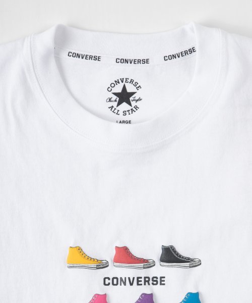 CONVERSE(CONVERSE)/【CONVERSE/コンバース】カラフル6シューズ 発泡＆刺繍 プリントTシャツ/ クルーネック半袖Tシャツ/ リンガーTシャツ/ ワンポイント/img07