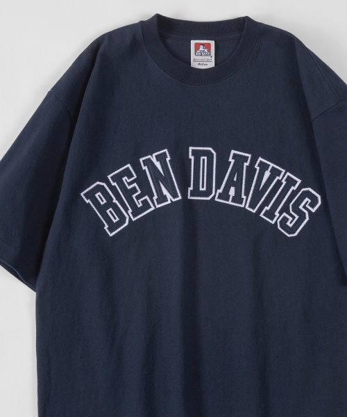 BEN DAVIS(BEN DAVIS)/【BEN DAVIS/ベンデイビス】ヘビーウェイト フェルトワッペン カレッジロゴ 半袖Tシャツ/ビッグシルエット/img10