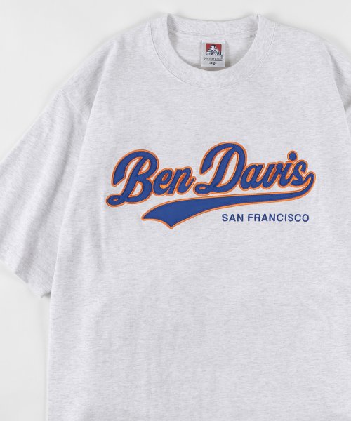 BEN DAVIS(BEN DAVIS)/【BEN DAVIS/ベンデイビス】スタジアムロゴ サテンワッペン BIGTシャツ/ベースボールロゴ/img01