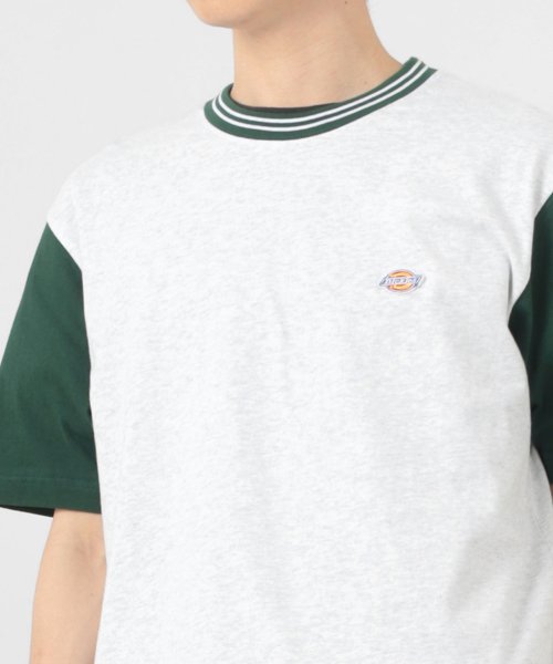 Dickies(Dickies)/【Dickies/ディッキーズ】 リブライン ミニロゴワッペン＆袖切替え クルーネックTシャツ/ 半袖Tシャツ/img11