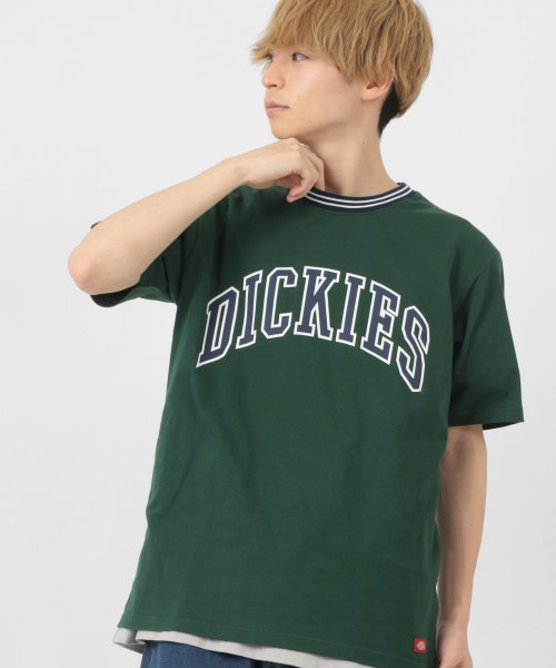 Dickies(Dickies)/【Dickies/ディッキーズ】リブライン カレッジロゴ＆袖切替え ブランドロゴ クルーネックTシャツ/ 半袖Tシャツ/img12