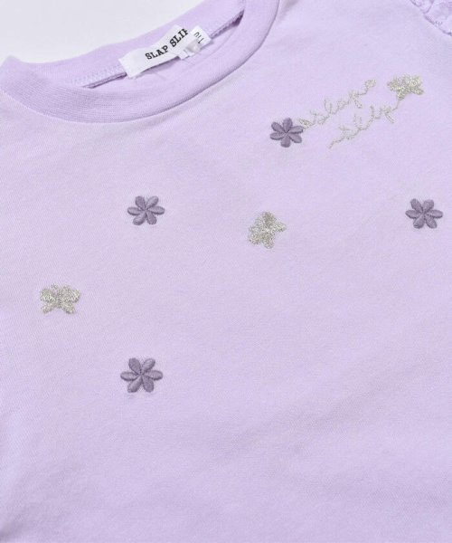 SLAP SLIP(スラップスリップ)/花 蝶 ラメ 刺繍 レース 袖 Tシャツ (80~130cm)/img11