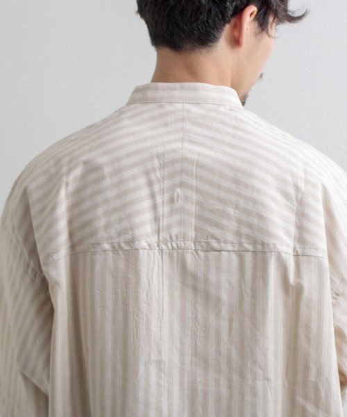 GLOSTER(GLOSTER)/【GLOSTER/グロスター】Vintage Stripe ビッグシャツ ショートスリーブ/img08