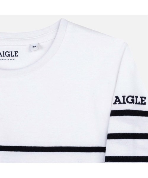 ＡＩＧＬＥ KIDS(エーグル　キッズ)/パネル バスクストライプ 長袖Tシャツ/img02