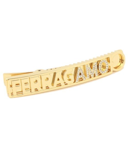 FERRAGAMO(フェラガモ)/フェラガモ バレッタ アクセサリー レタリング ヘアアクセサリー ゴールド レディース FERRAGAMO 340184 0747301/img01