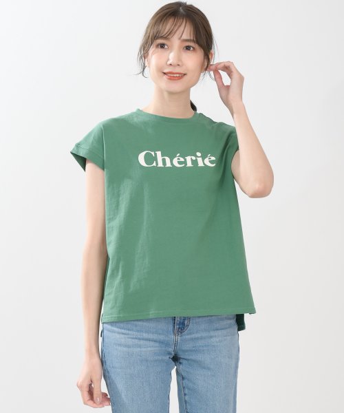 felt maglietta(フェルトマリエッタ)/CherieロゴフレンチスリーブTシャツ/img21