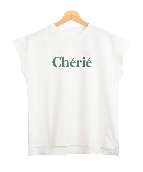 felt maglietta(フェルトマリエッタ)/CherieロゴフレンチスリーブTシャツ/img32