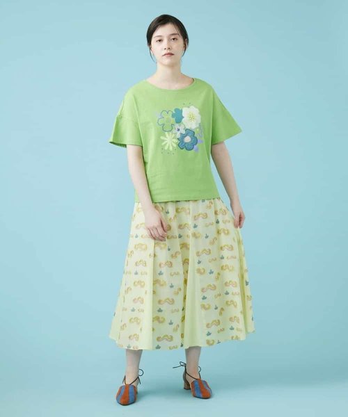 Jocomomola(ホコモモラ)/Pop 刺繍アップリケTシャツ/img09