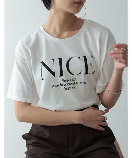 Re:EDIT(リエディ)/NICEロゴプリントTシャツ/img10