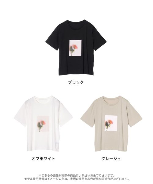 Re:EDIT(リエディ)/フラワーフォトプリント半袖Tシャツ/img22
