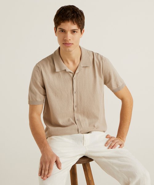 BENETTON (mens)(ベネトン（メンズ）)/オープンカラー半袖ニットシャツ/img02