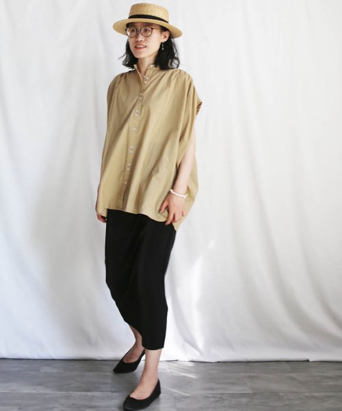 ARGO TOKYO(アルゴトウキョウ)/【予約販売5月中旬お届け予定】Color Gather Blouse 23032　カラーギャザーブラウス　ブラウス　シャツ　コットンシャツ　トップス/img10