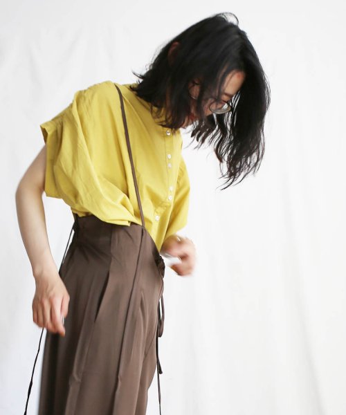 ARGO TOKYO(アルゴトウキョウ)/【予約販売5月中旬お届け予定】Color Gather Blouse 23032　カラーギャザーブラウス　ブラウス　シャツ　コットンシャツ　トップス/img66