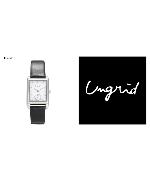 Ungrid(アングリッド)/アングリッド Ungrid 腕時計 レディース BASIC SQUARE LEATHER WATCH ブラック キャメル ダーク ブラウン グリーン シルバー /img03