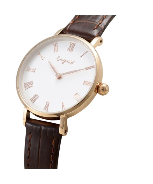 Ungrid(アングリッド)/アングリッド Ungrid 腕時計 レディース CLASSICAL ROUND LEATHER WATCH ブラック ブラウン 黒 UNG－21760T/img03