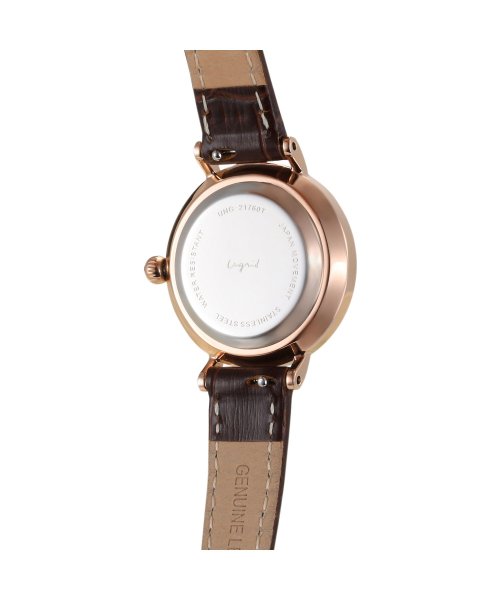 Ungrid(アングリッド)/アングリッド Ungrid 腕時計 レディース CLASSICAL ROUND LEATHER WATCH ブラック ブラウン 黒 UNG－21760T/img04