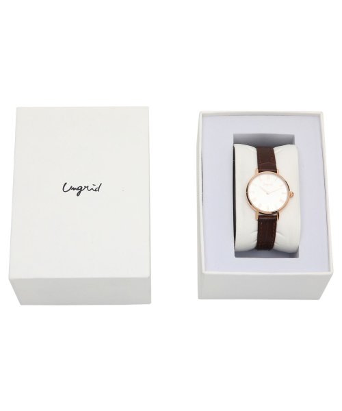 Ungrid(アングリッド)/アングリッド Ungrid 腕時計 レディース CLASSICAL ROUND LEATHER WATCH ブラック ブラウン 黒 UNG－21760T/img07