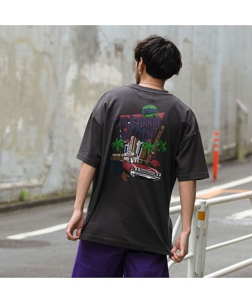 CavariA(キャバリア)/CavariA USAコットンカリフォルニアイラストクルーネック半袖Tシャツ メンズ 半袖 大人 USAコットン 厚手 大きいサイズ ビッグシルエット オーバー/img10