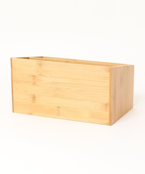 aimoha(aimoha（アイモハ）)/木製2段メイク/小物/筆記用具なんでも収納ボックス 《 バンブー木製ナチュラル/ 引き出し付き収納ボックス 》/img05