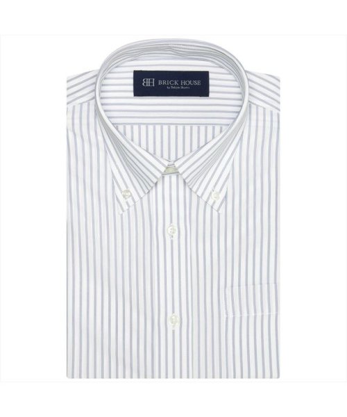 TOKYO SHIRTS(TOKYO SHIRTS)/形態安定 ボタンダウンカラー 半袖ニットシャツ/img01