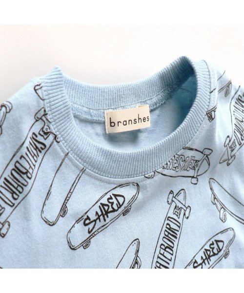BRANSHES(ブランシェス)/【接触冷感アイスT】総柄グラフィック半袖Tシャツ/img13