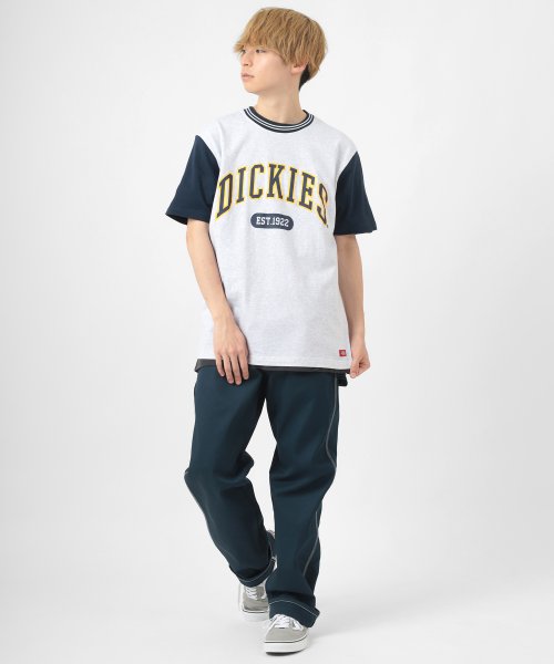 Dickies(Dickies)/【Dickies/ディッキーズ】リブライン カレッジロゴ＆袖切替え ブランドロゴ クルーネックTシャツ/ 半袖Tシャツ/img20