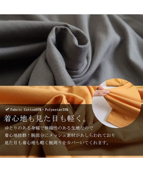 GOLD JAPAN(ゴールドジャパン)/大きいサイズ レディース ビッグサイズ メッシュ袖カットソー/img07