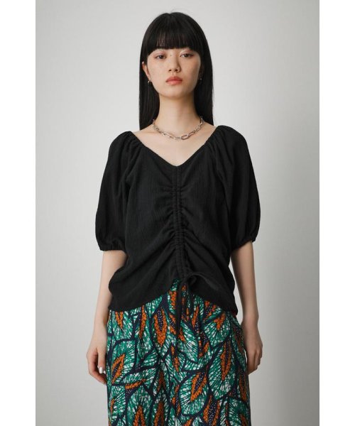 AZUL by moussy(アズールバイマウジー)/2WAY SHIRRING PUFF BLOUSE/img13