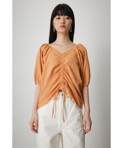 AZUL by moussy(アズールバイマウジー)/2WAY SHIRRING PUFF BLOUSE/img22