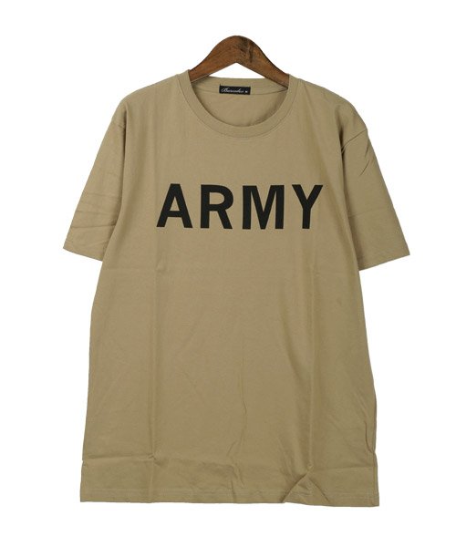 LUXSTYLE(ラグスタイル)/ARMYプリントTシャツ/Tシャツ メンズ 半袖 ロゴ プリント ARMY ミリタリー ワンポイント/img08