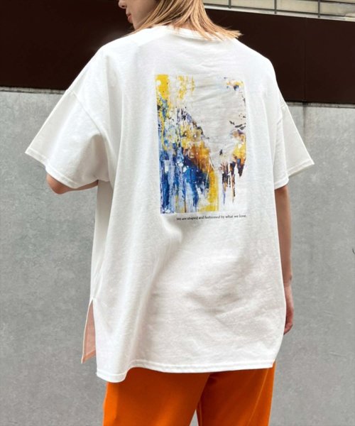 Settimissimo(セッティミッシモ)/バックアート風フォトプリントTシャツ/img03