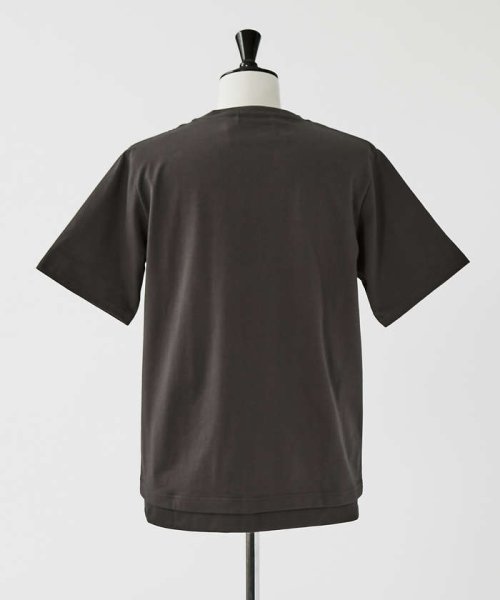 5351POURLESHOMMES(5351POURLESHOMMES)/コンビネーションテレコ半袖Tシャツ/img05