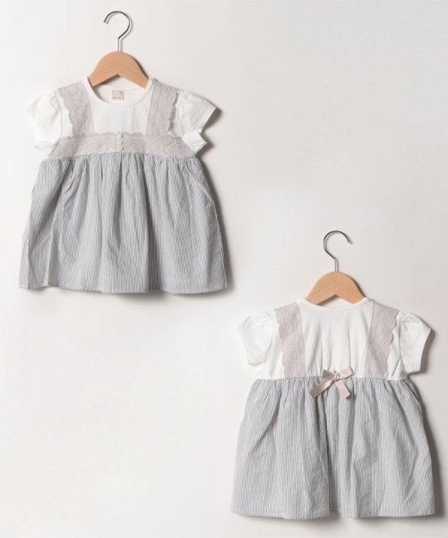 セール】胸レースドッキングT(504605104) | プティマイン(petit main  