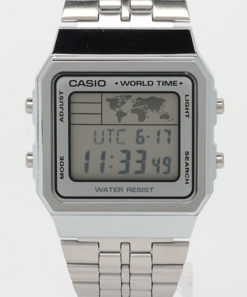 Watch　collection(ウォッチコレクション)/【CASIO】スクエアワールドタイム　メタル　シルバー/img01