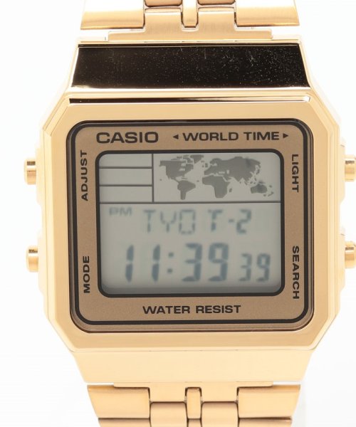 Watch　collection(ウォッチコレクション)/【CASIO】スクエアワールドタイム　メタル　ゴールド/img01