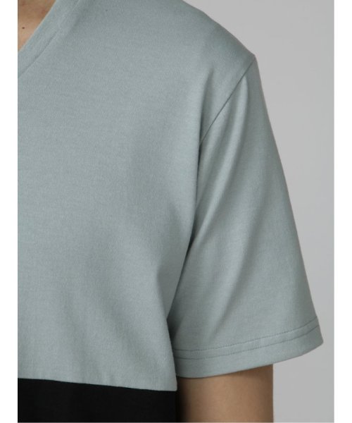 semanticdesign(セマンティックデザイン)/バイカラー切替 Vネック 半袖 メンズ Tシャツ カットソー カジュアル インナー ビジネス ギフト プレゼント/img08