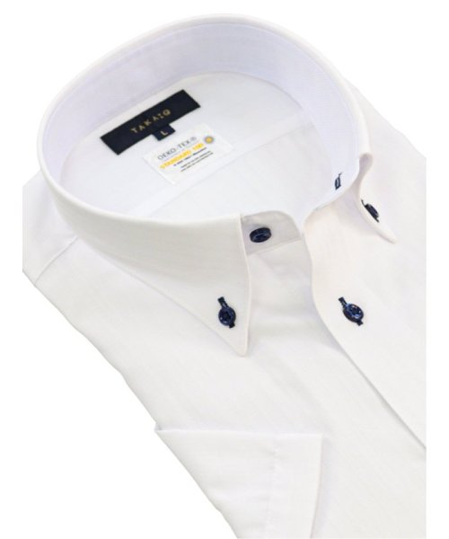 TAKA-Q(タカキュー)/形態安定 吸水速乾 スタンダードフィット ボタンダウン 半袖 ワイシャツ/img01