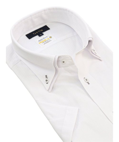 TAKA-Q(タカキュー)/形態安定 吸水速乾 スタンダードフィット 2枚衿ドゥエ 半袖 シャツ メンズ ワイシャツ ビジネス ノーアイロン 形態安定 yシャツ 速乾/img01