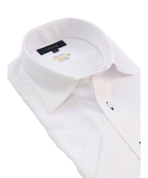 TAKA-Q(タカキュー)/形態安定 吸水速乾 スタンダードフィット ワイドカラー 半袖 シャツ メンズ ワイシャツ ビジネス ノーアイロン 形態安定 yシャツ 速乾/img01