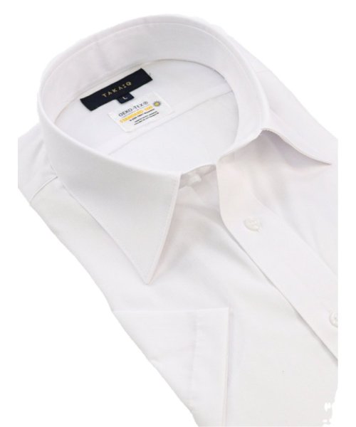 TAKA-Q(タカキュー)/形態安定 吸水速乾 スタンダードフィット レギュラーカラー 半袖 シャツ メンズ ワイシャツ ビジネス ノーアイロン 形態安定 yシャツ 速乾/img01