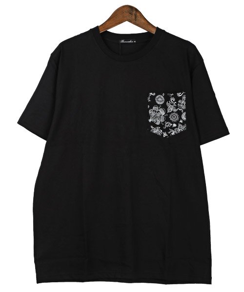 LUXSTYLE(ラグスタイル)/ペイズリー柄ポケットプリントTシャツ/Tシャツ メンズ 半袖 ポケット ペイズリー柄 バンダナ柄 プリント/img07