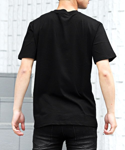 LUXSTYLE(ラグスタイル)/サーフイラストプリント半袖Tシャツ/Tシャツ メンズ 半袖 プリント イラスト パームツリー サーフボード ロゴ/img01