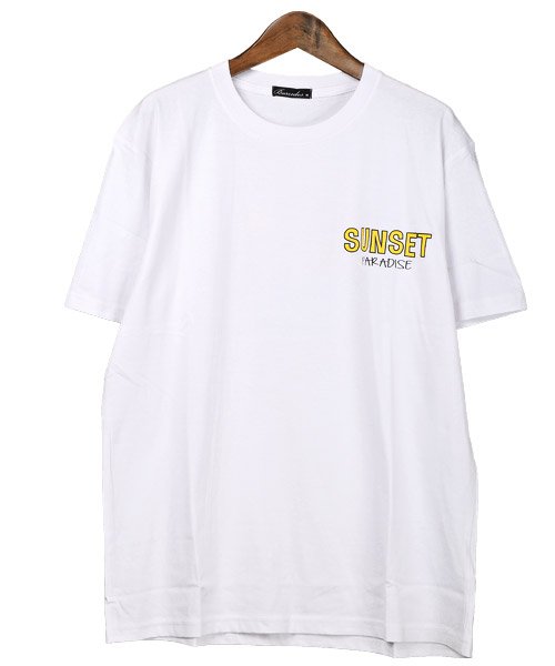 LUXSTYLE(ラグスタイル)/SUNSETバックプリントTシャツ/Tシャツ メンズ 半袖 プリント イラスト サンセット ロゴ/img06