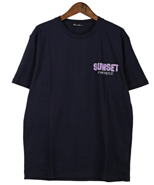 LUXSTYLE(ラグスタイル)/SUNSETバックプリントTシャツ/Tシャツ メンズ 半袖 プリント イラスト サンセット ロゴ/img07