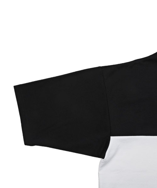 LUXSTYLE(ラグスタイル)/ポンチバイカラー5分袖Tシャツ/Tシャツ メンズ 5分袖 バイカラー ポンチ ビッグシルエット/img16