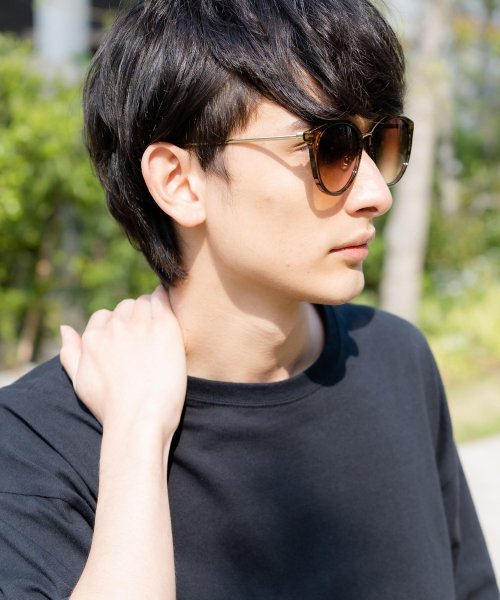 サングラス メンズ レディース 伊達メガネ 丸眼鏡 丸型 コンビボストン Uvカット 紫外線対策 薄い色 色付き スモーク ブラウン クリア アイウェア 巾着ケ ロッキーモンロー Rocky Monroe Magaseek